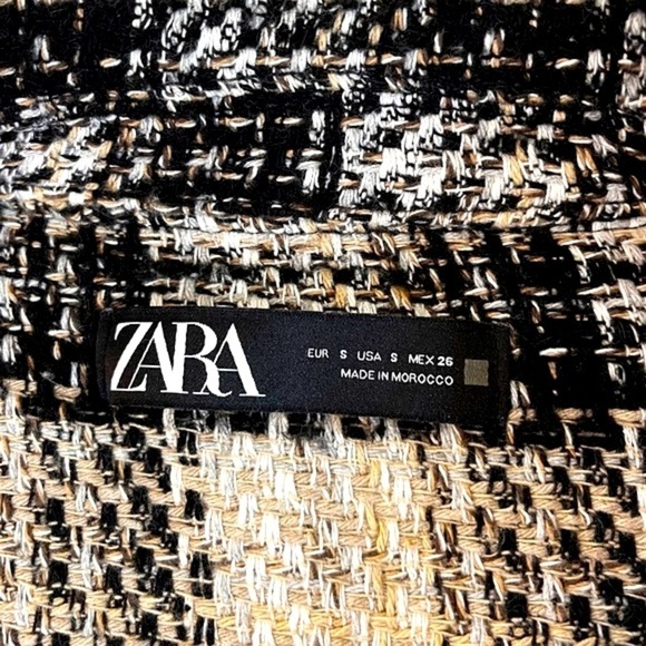 Zara Women’s Chunky Tweed Plaid Shacket - Picture 15 of 15